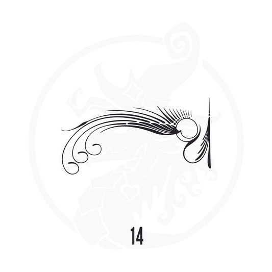 Pinstripe Vinyl Decal Series 116 Style 14, premium high-quality die-cut vinyl decal design #1 for cars, trucks, motorcycles, laptops, and more, sticker