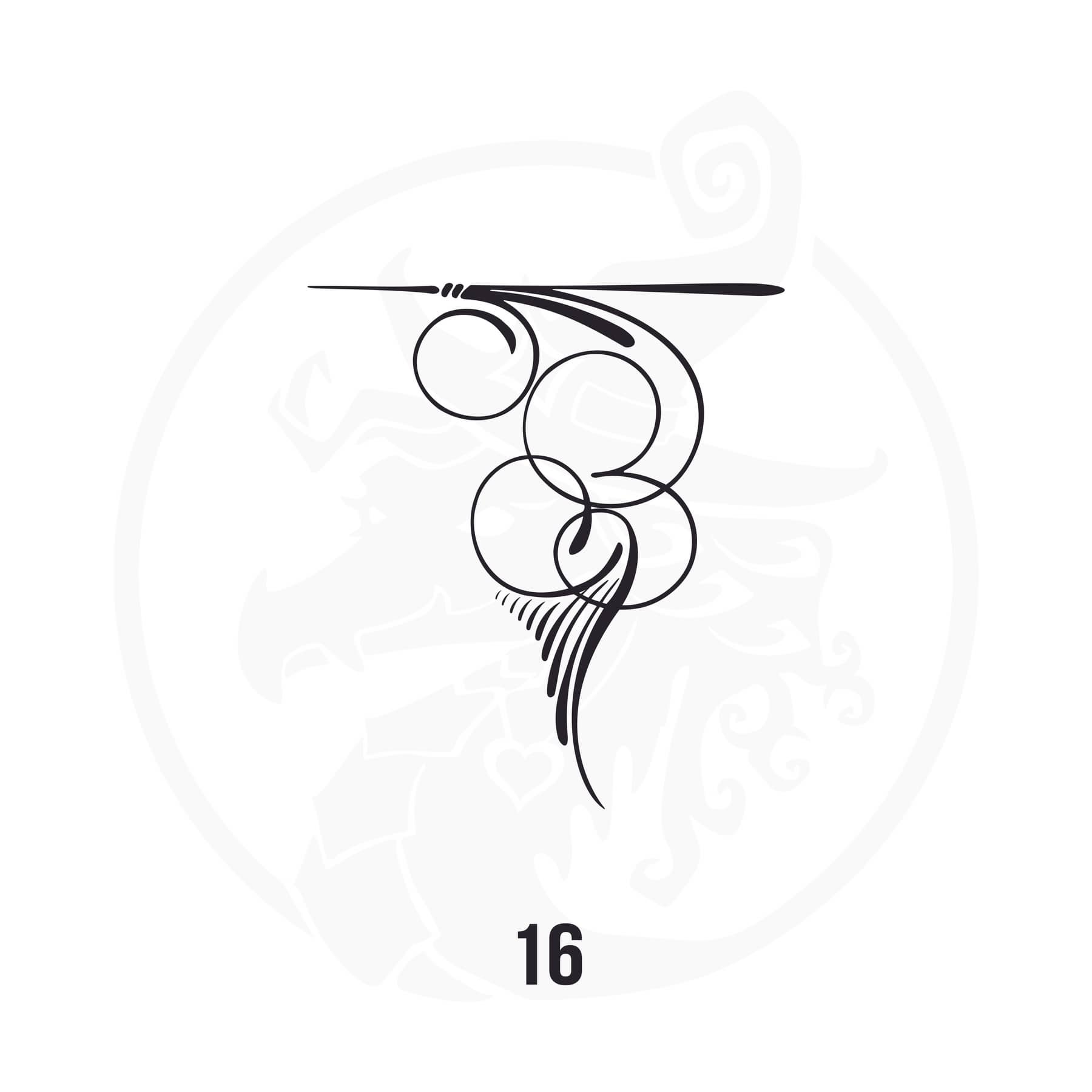 Pinstripe Vinyl Decal Series 116 Style 16, premium high-quality die-cut vinyl decal design #1 for cars, trucks, motorcycles, laptops, and more, sticker