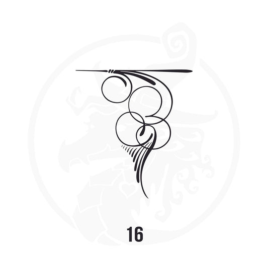 Pinstripe Vinyl Decal Series 116 Style 16, premium high-quality die-cut vinyl decal design #1 for cars, trucks, motorcycles, laptops, and more, sticker