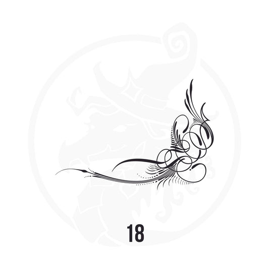 Pinstripe Vinyl Decal Series 116 Style 18, premium high-quality die-cut vinyl decal design #1 for cars, trucks, motorcycles, laptops, and more, sticker