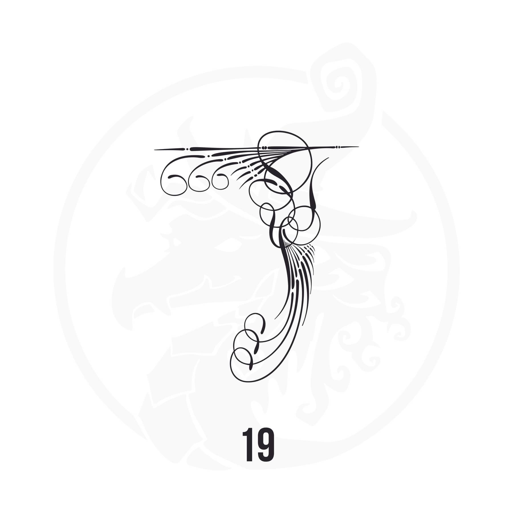 Pinstripe Vinyl Decal Series 116 Style 19, premium high-quality die-cut vinyl decal design #1 for cars, trucks, motorcycles, laptops, and more, sticker
