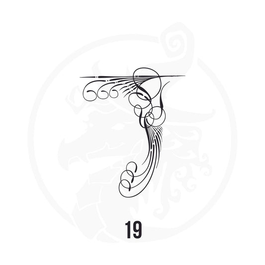 Pinstripe Vinyl Decal Series 116 Style 19, premium high-quality die-cut vinyl decal design #1 for cars, trucks, motorcycles, laptops, and more, sticker