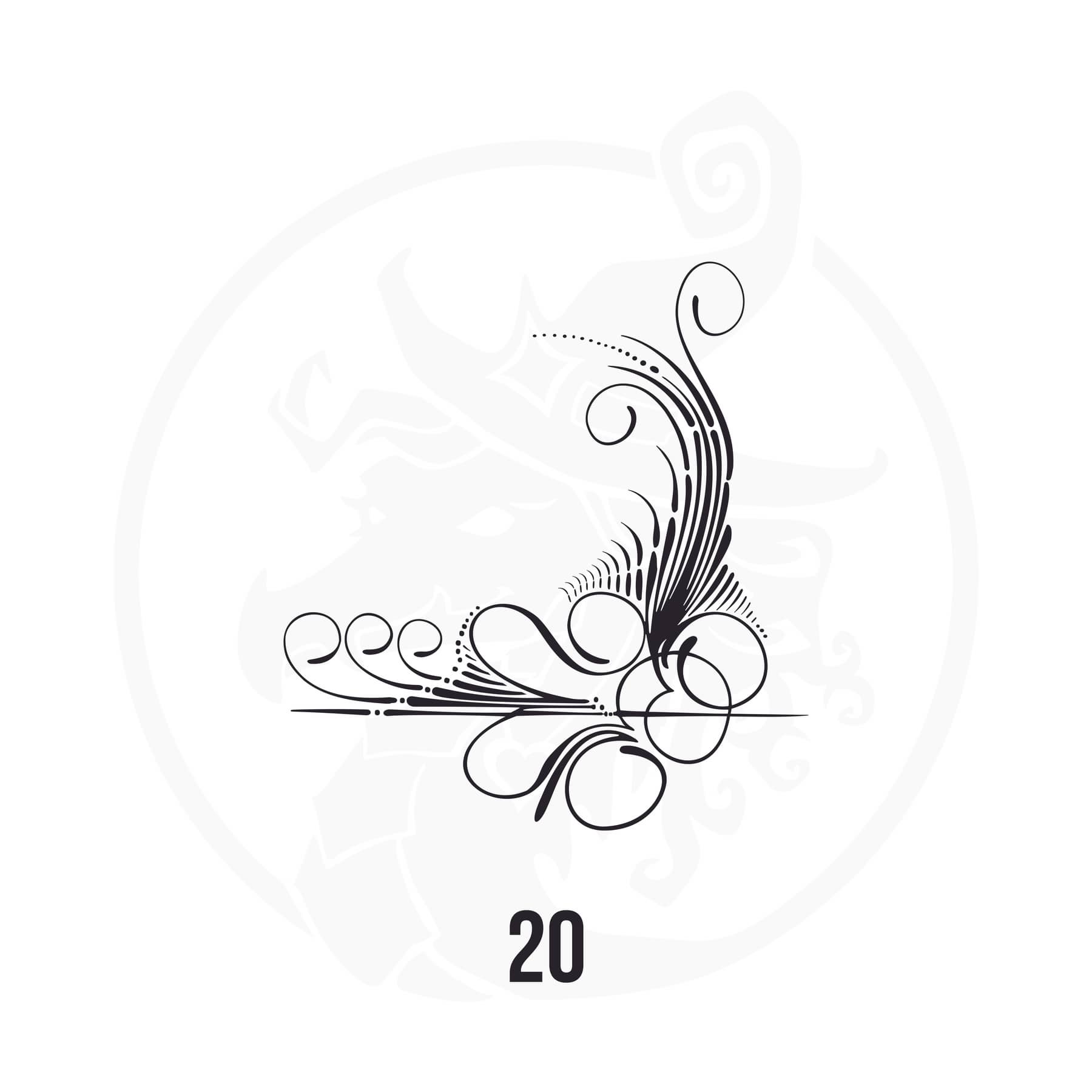 Pinstripe Vinyl Decal Series 116 Style 20, premium high-quality die-cut vinyl decal design #1 for cars, trucks, motorcycles, laptops, and more, sticker