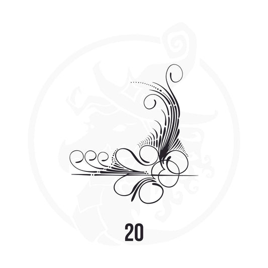 Pinstripe Vinyl Decal Series 116 Style 20, premium high-quality die-cut vinyl decal design #1 for cars, trucks, motorcycles, laptops, and more, sticker