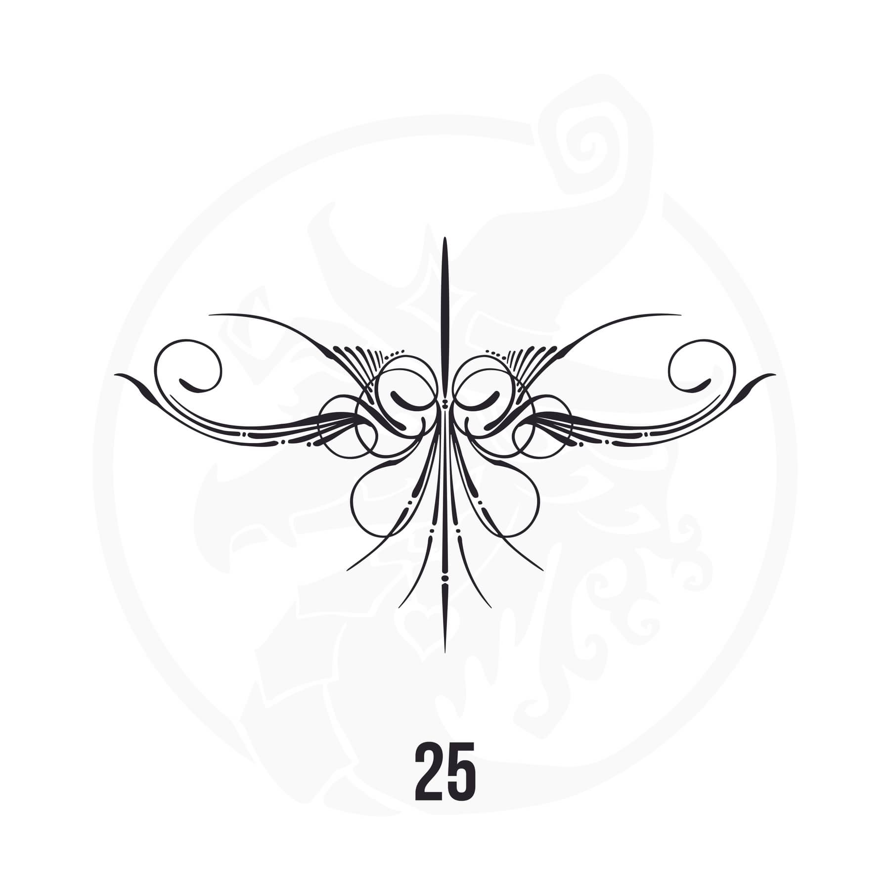 Pinstripe Vinyl Decal Series 116 Style 25, premium high-quality die-cut vinyl decal design #1 for cars, trucks, motorcycles, laptops, and more, sticker