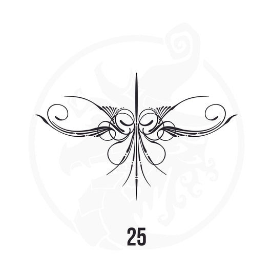 Pinstripe Vinyl Decal Series 116 Style 25, premium high-quality die-cut vinyl decal design #1 for cars, trucks, motorcycles, laptops, and more, sticker