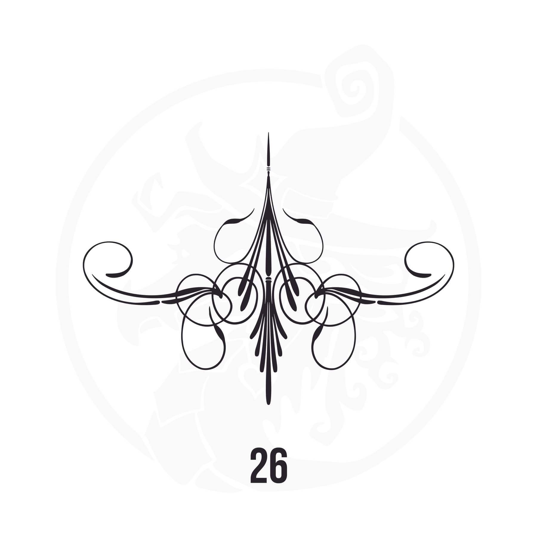 Pinstripe Vinyl Decal Series 116 Style 26, premium high-quality die-cut vinyl decal design #1 for cars, trucks, motorcycles, laptops, and more, sticker