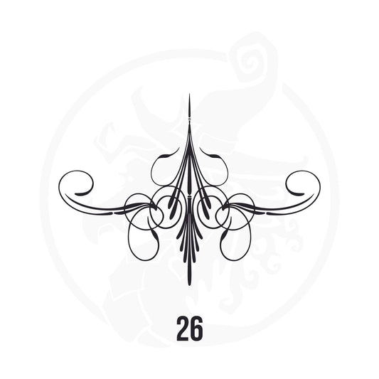 Pinstripe Vinyl Decal Series 116 Style 26, premium high-quality die-cut vinyl decal design #1 for cars, trucks, motorcycles, laptops, and more, sticker