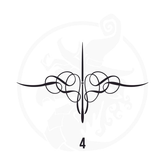 Pinstripe Vinyl Decal Series 118 Style 04, premium high-quality die-cut vinyl decal design #1 for cars, trucks, motorcycles, laptops, and more, sticker