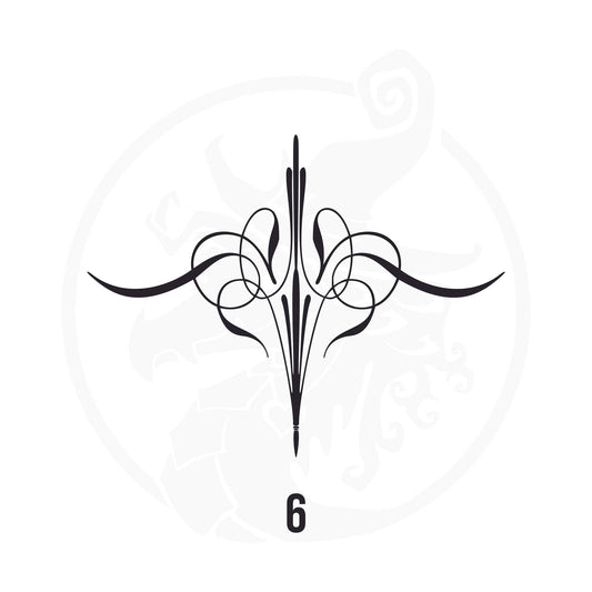 Pinstripe Vinyl Decal Series 118 Style 06, premium high-quality die-cut vinyl decal design #1 for cars, trucks, motorcycles, laptops, and more, sticker
