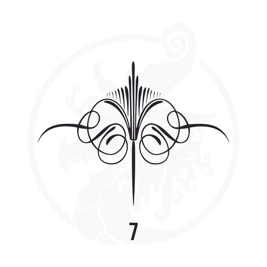 Pinstripe Vinyl Decal Series 118 Style 07, premium high-quality die-cut vinyl decal design #1 for cars, trucks, motorcycles, laptops, and more, sticker