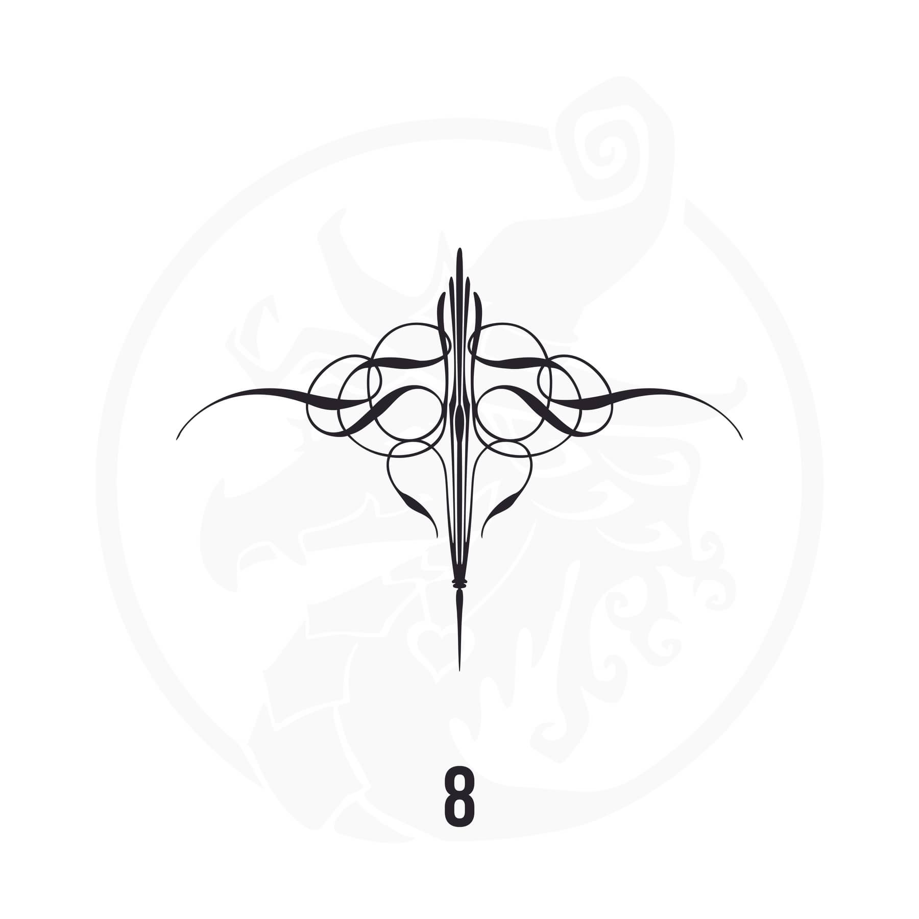 Pinstripe Vinyl Decal Series 118 Style 08, premium high-quality die-cut vinyl decal design #1 for cars, trucks, motorcycles, laptops, and more, sticker