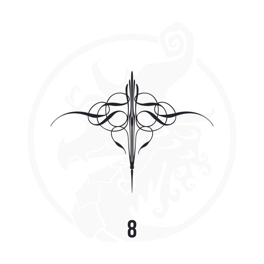 Pinstripe Vinyl Decal Series 118 Style 08, premium high-quality die-cut vinyl decal design #1 for cars, trucks, motorcycles, laptops, and more, sticker