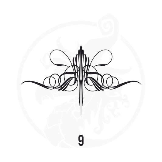 Pinstripe Vinyl Decal Series 118 Style 09, premium high-quality die-cut vinyl decal design #1 for cars, trucks, motorcycles, laptops, and more, sticker