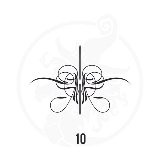 Pinstripe Vinyl Decal Series 118 Style 10, premium high-quality die-cut vinyl decal design #1 for cars, trucks, motorcycles, laptops, and more, sticker