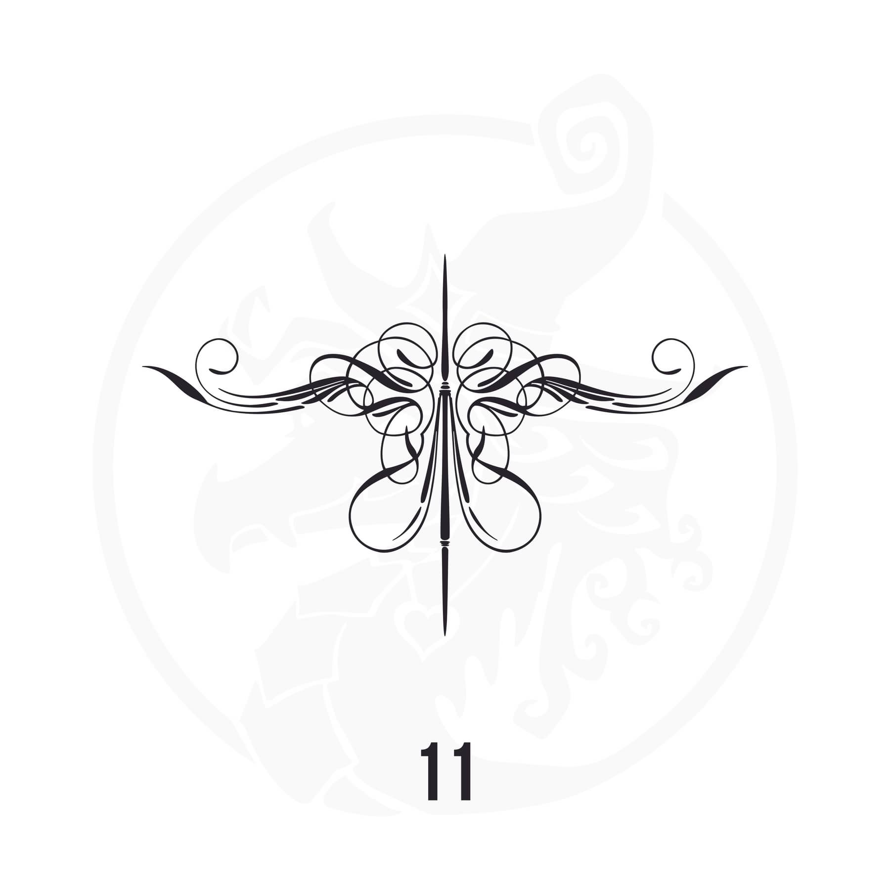 Pinstripe Vinyl Decal Series 118 Style 11, premium high-quality die-cut vinyl decal design #1 for cars, trucks, motorcycles, laptops, and more, sticker
