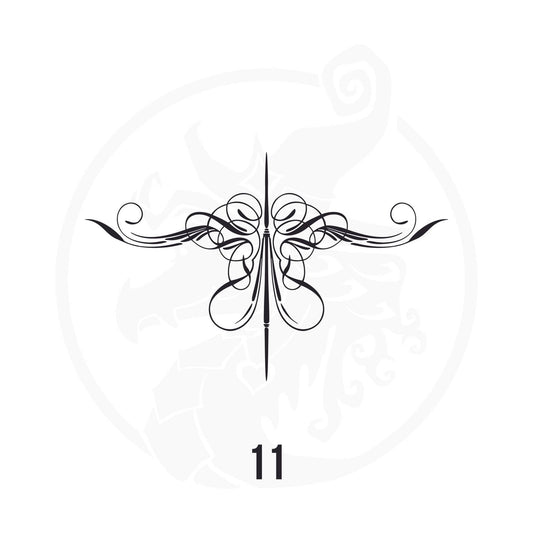 Pinstripe Vinyl Decal Series 118 Style 11, premium high-quality die-cut vinyl decal design #1 for cars, trucks, motorcycles, laptops, and more, sticker