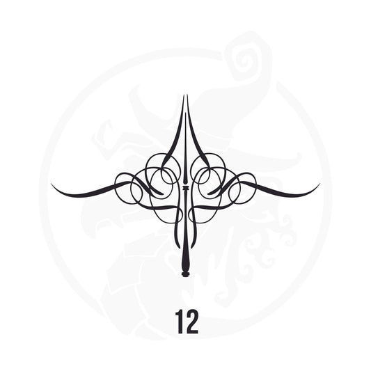 Pinstripe Vinyl Decal Series 118 Style 12, premium high-quality die-cut vinyl decal design #1 for cars, trucks, motorcycles, laptops, and more, sticker