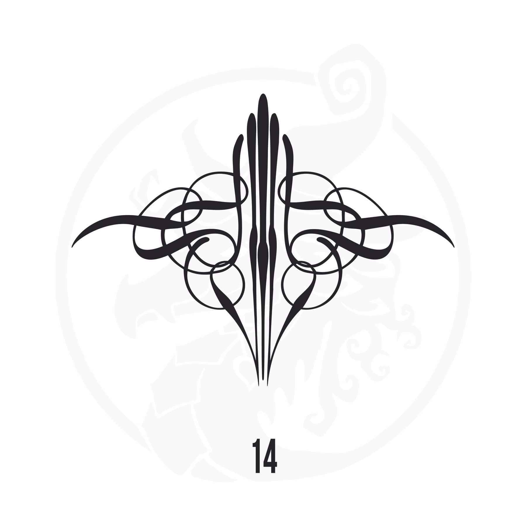 Pinstripe Vinyl Decal Series 118 Style 14, premium high-quality die-cut vinyl decal design #1 for cars, trucks, motorcycles, laptops, and more, sticker