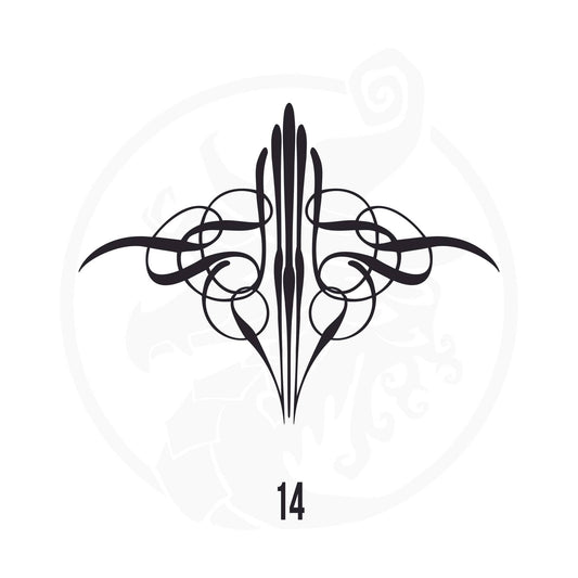 Pinstripe Vinyl Decal Series 118 Style 14, premium high-quality die-cut vinyl decal design #1 for cars, trucks, motorcycles, laptops, and more, sticker