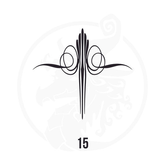Pinstripe Vinyl Decal Series 118 Style 15, premium high-quality die-cut vinyl decal design #1 for cars, trucks, motorcycles, laptops, and more, sticker
