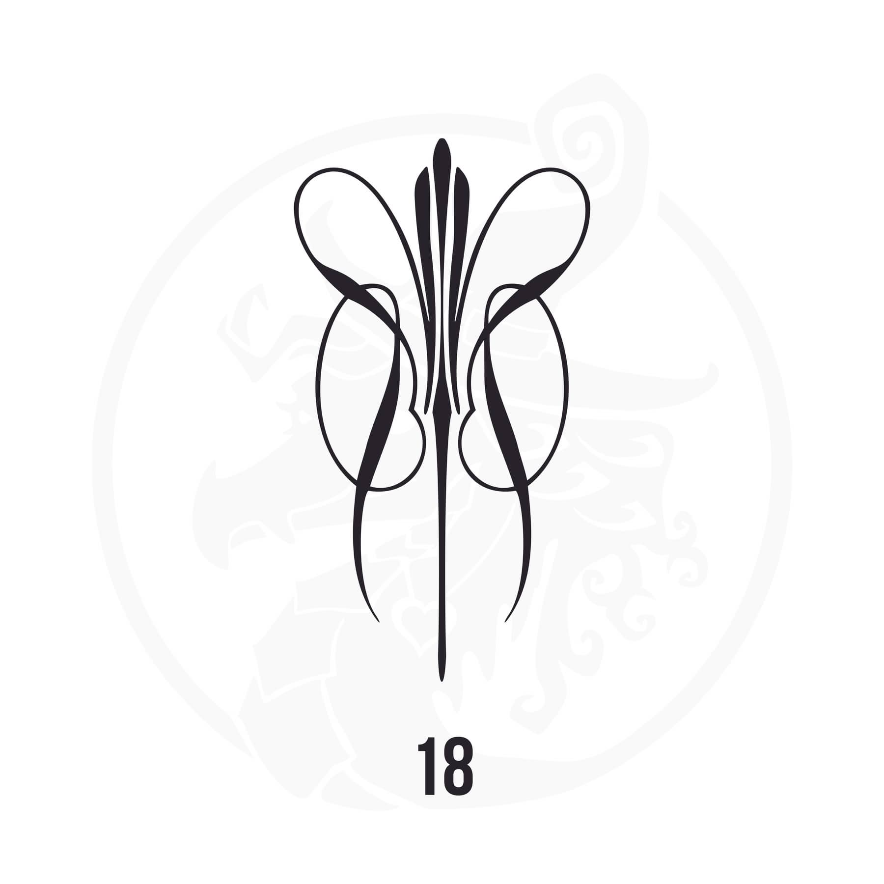 Pinstripe Vinyl Decal Series 118 Style 18, premium high-quality die-cut vinyl decal design #1 for cars, trucks, motorcycles, laptops, and more, sticker