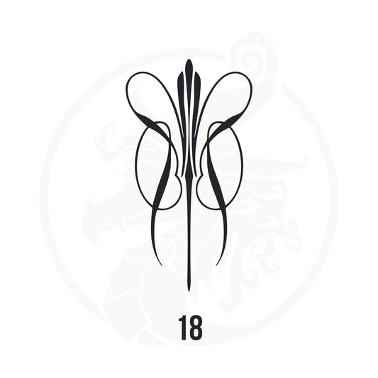 Pinstripe Vinyl Decal Series 118 Style 18, premium high-quality die-cut vinyl decal design #1 for cars, trucks, motorcycles, laptops, and more, sticker