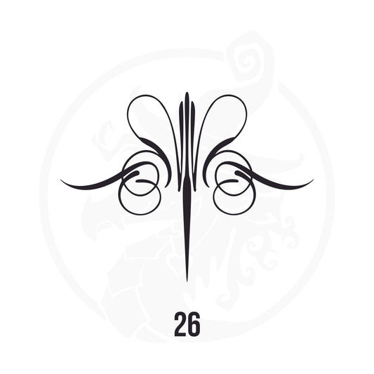 Pinstripe Vinyl Decal Series 118 Style 26, premium high-quality die-cut vinyl decal design #1 for cars, trucks, motorcycles, laptops, and more, sticker