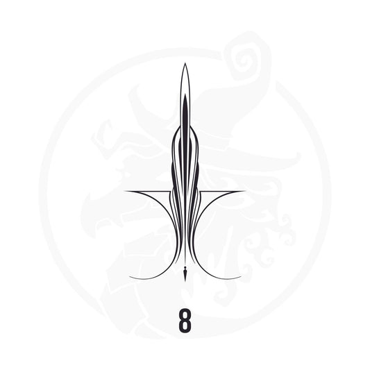 Pinstripe Vinyl Decal Series 123 Style 08, premium high-quality die-cut vinyl decal design #1 for cars, trucks, motorcycles, laptops, and more, sticker