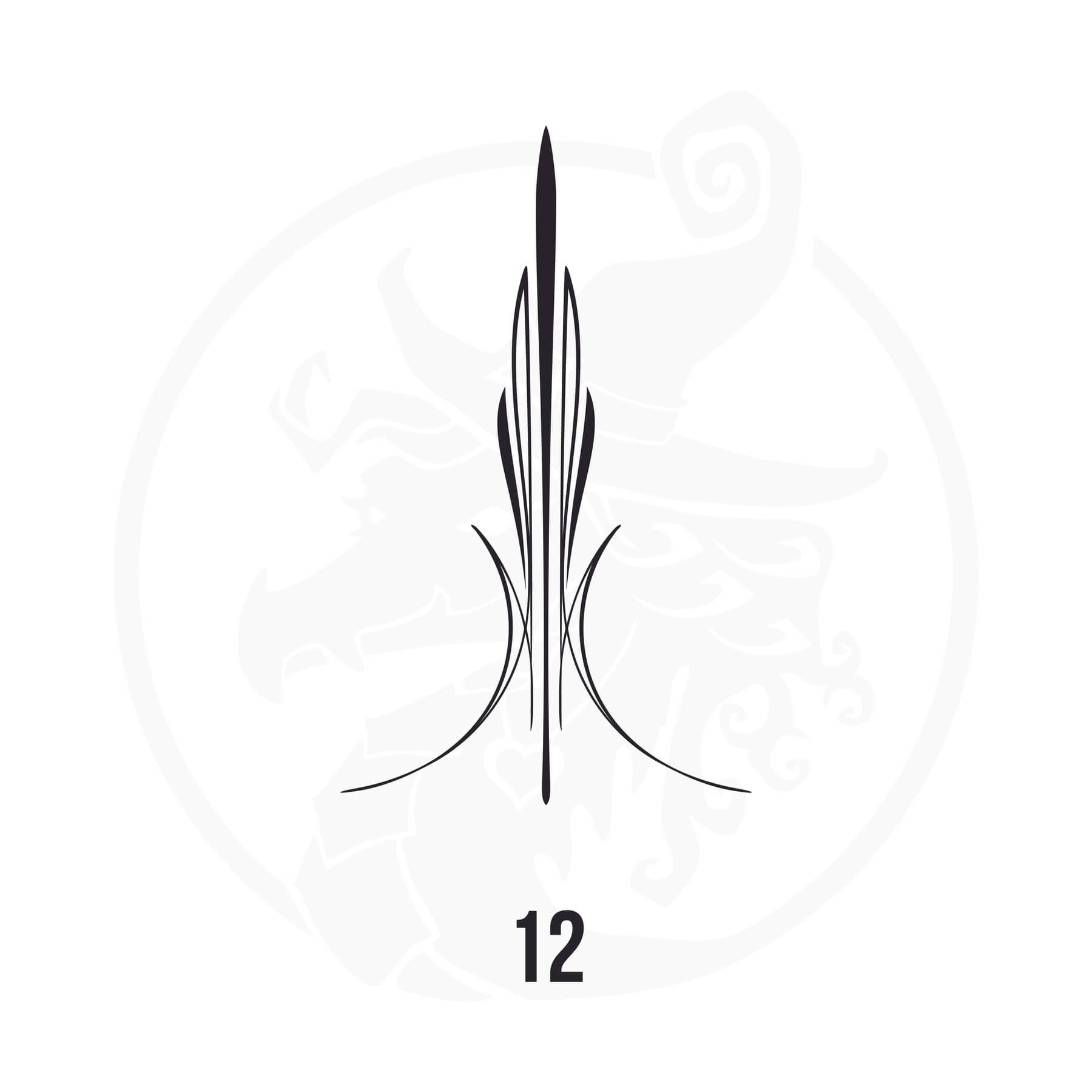 Pinstripe Vinyl Decal Series 123 Style 12, premium high-quality die-cut vinyl decal design #1 for cars, trucks, motorcycles, laptops, and more, sticker