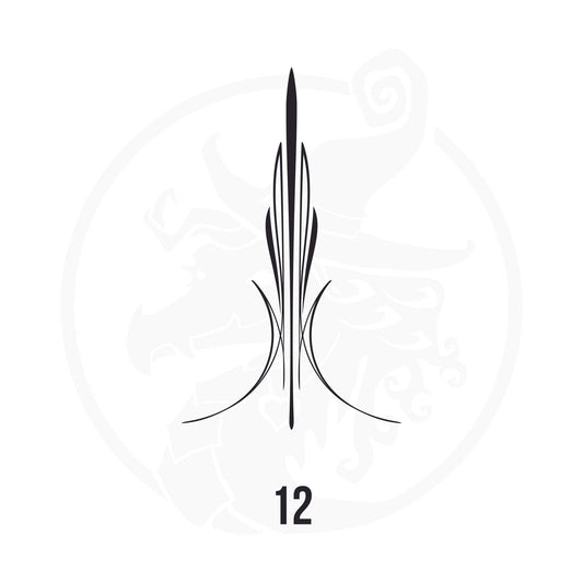 Pinstripe Vinyl Decal Series 123 Style 12, premium high-quality die-cut vinyl decal design #1 for cars, trucks, motorcycles, laptops, and more, sticker