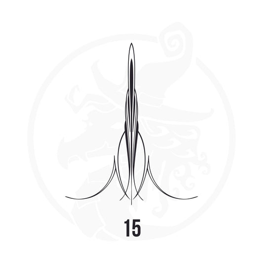 Pinstripe Vinyl Decal Series 123 Style 15, premium high-quality die-cut vinyl decal design #1 for cars, trucks, motorcycles, laptops, and more, sticker