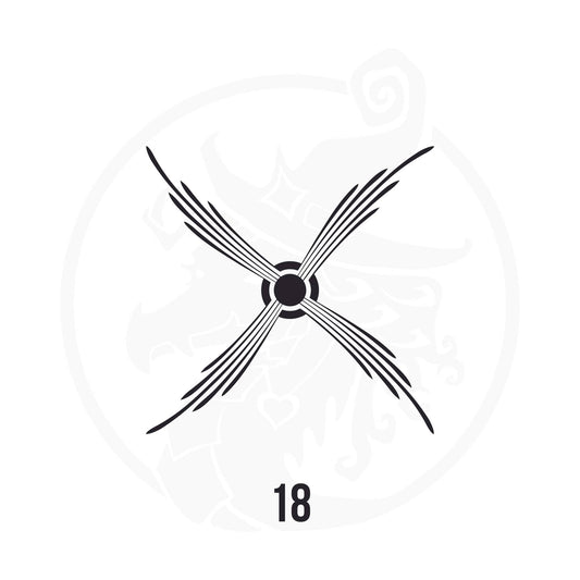 Pinstripe Vinyl Decal Series 123 Style 18, premium high-quality die-cut vinyl decal design #1 for cars, trucks, motorcycles, laptops, and more, sticker