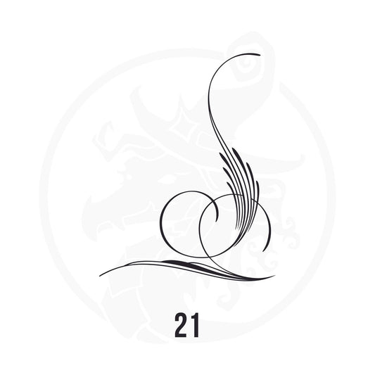 Pinstripe Vinyl Decal Series 123 Style 21, premium high-quality die-cut vinyl decal design #1 for cars, trucks, motorcycles, laptops, and more, sticker