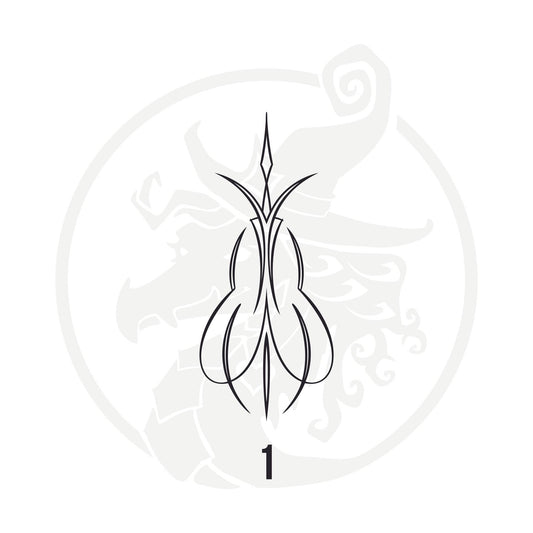 Pinstripe Vinyl Decal Series 125 Style 01, premium high-quality die-cut vinyl decal design #1 for cars, trucks, motorcycles, laptops, and more, sticker
