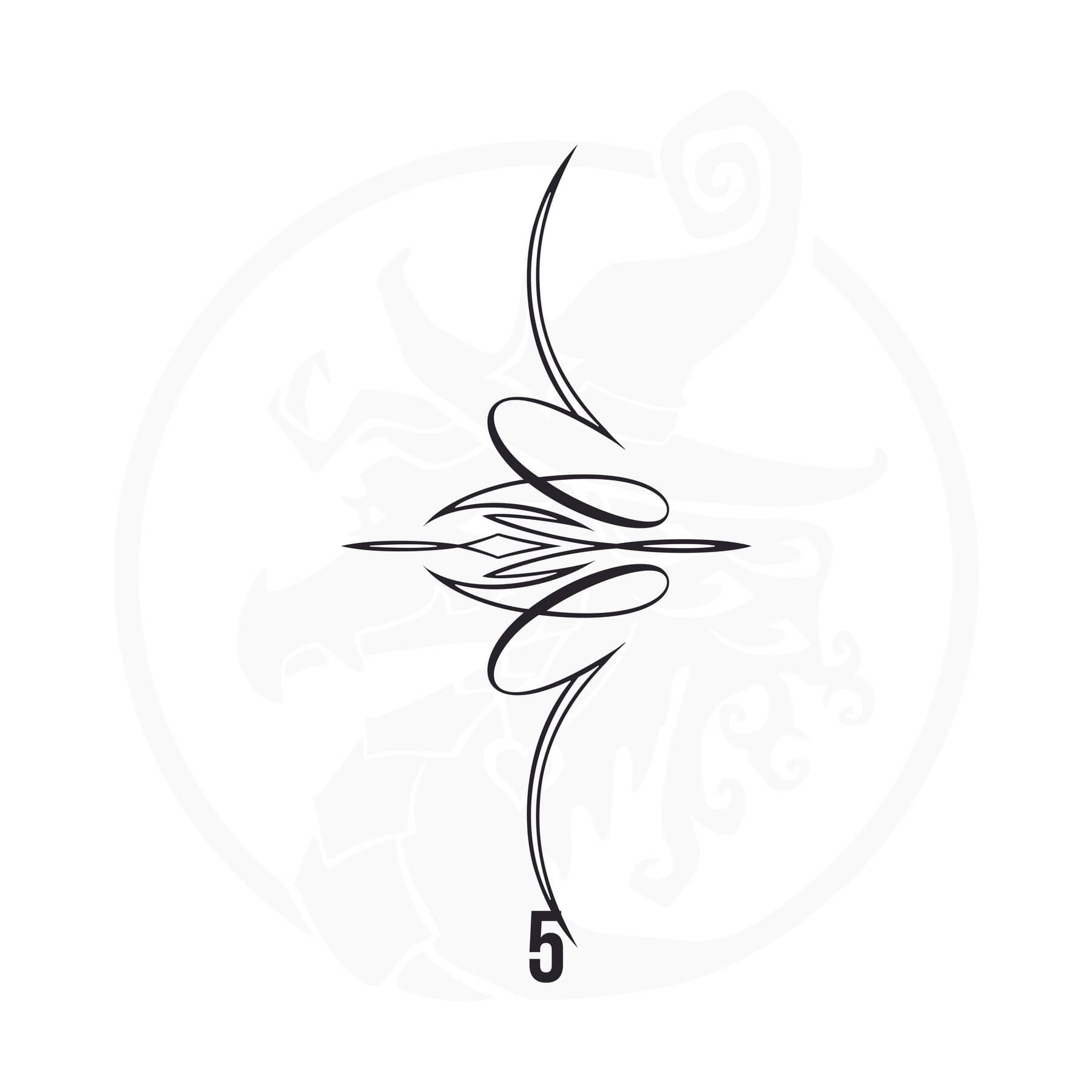 Pinstripe Vinyl Decal Series 125 Style 05, premium high-quality die-cut vinyl decal design #1 for cars, trucks, motorcycles, laptops, and more, sticker