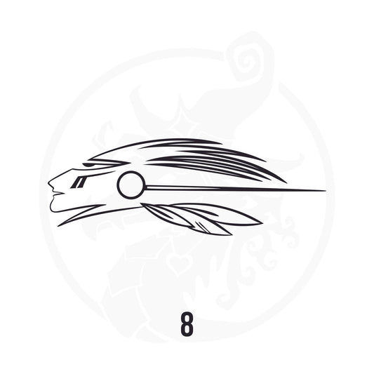 Pinstripe Vinyl Decal Series 125 Style 08, premium high-quality die-cut vinyl decal design #1 for cars, trucks, motorcycles, laptops, and more, sticker