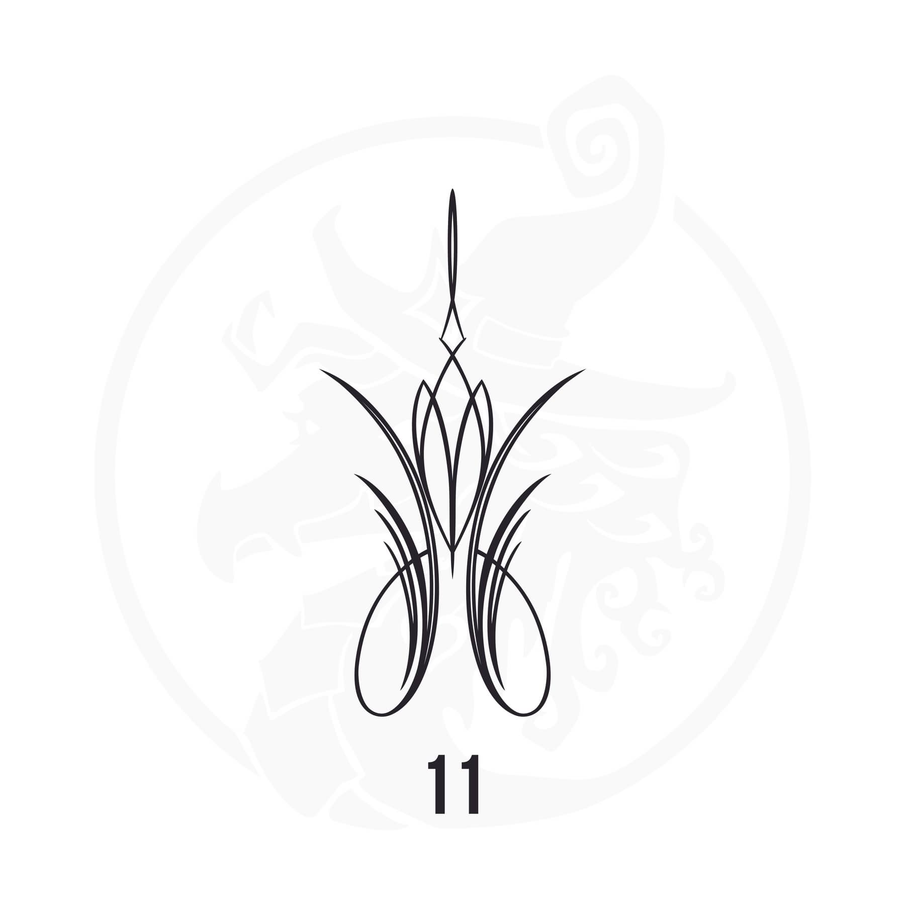 Pinstripe Vinyl Decal Series 125 Style 11, premium high-quality die-cut vinyl decal design #1 for cars, trucks, motorcycles, laptops, and more, sticker