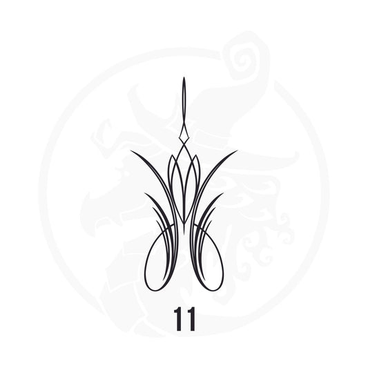 Pinstripe Vinyl Decal Series 125 Style 11, premium high-quality die-cut vinyl decal design #1 for cars, trucks, motorcycles, laptops, and more, sticker