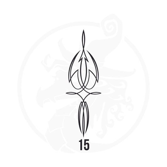 Pinstripe Vinyl Decal Series 125 Style 15, premium high-quality die-cut vinyl decal design #1 for cars, trucks, motorcycles, laptops, and more, sticker