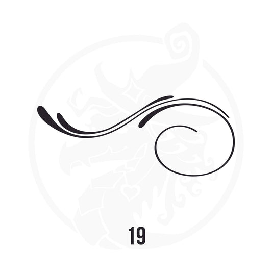 Swoosh & Swish Pinstripe Vinyl Decal – Style 19