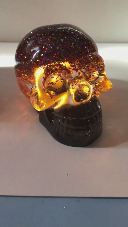 Tea Light Resin Skull