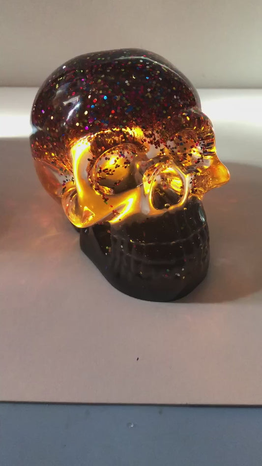 Tea Light Resin Skull