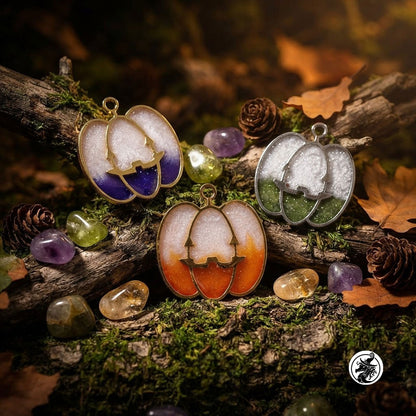 Pumpkin Resin Pendants