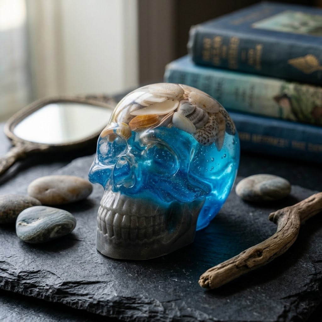 Ocean Resin Skull