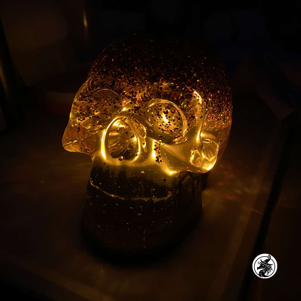Tea Light Resin Skull